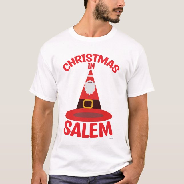 Christmas in Salem New England Holiday Travel  T-Shirt (Front)