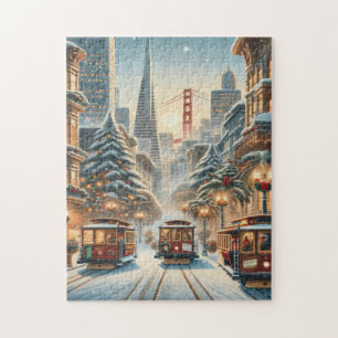 Christmas in San Francisco – Bay Skyline Jigsaw Puzzle
