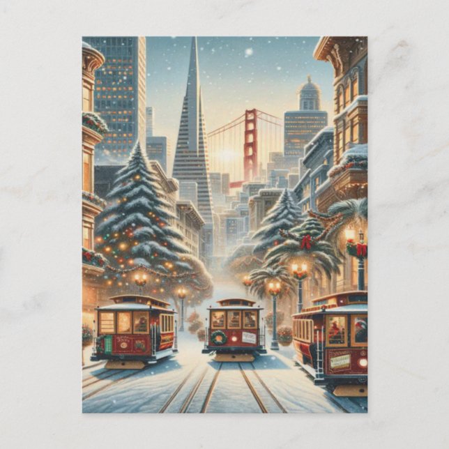 Christmas in San Francisco – Golden Gate Postcard (Front)