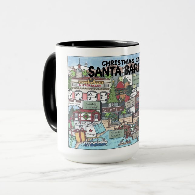 Christmas in Santa Barbara Mug (Front Left)
