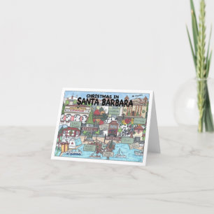 Christmas in Santa Barbara  Thank You Card