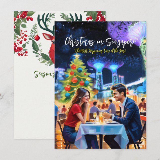 "Christmas in Singapore" Greeting Card (Front/Back)