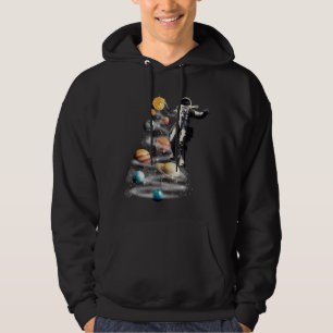 Christmas in Space Solar System Astronaut Invitati Hoodie