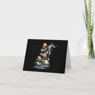 Christmas in Space Solar System Astronaut Invitati Thank You Card