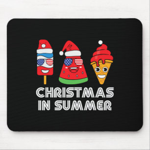 Christmas in Summer Santa Claus Party Beach Summer Mouse Mat