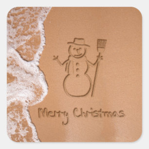 Christmas in Summer Square Sticker