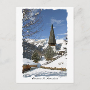 Christmas In Switzerland Holiday Postcard