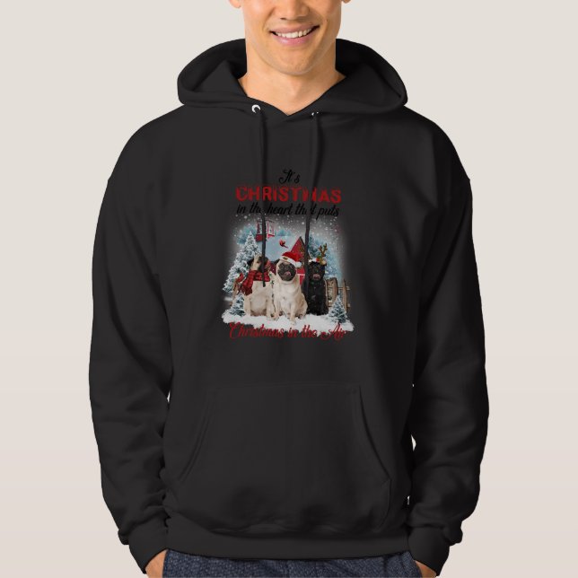 Christmas in the air pug Classic T-Shirt 468 Hoodie (Front)