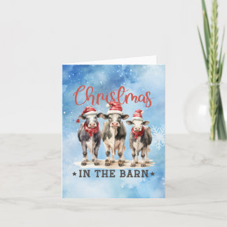 Christmas In The Barn Holiday Card