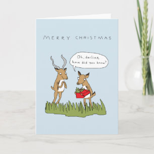 Christmas in the Bush   Funny Safari Card