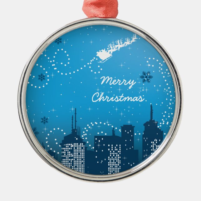 Christmas in the city custom ornament (Front)