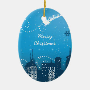 Christmas in the city custom ornament