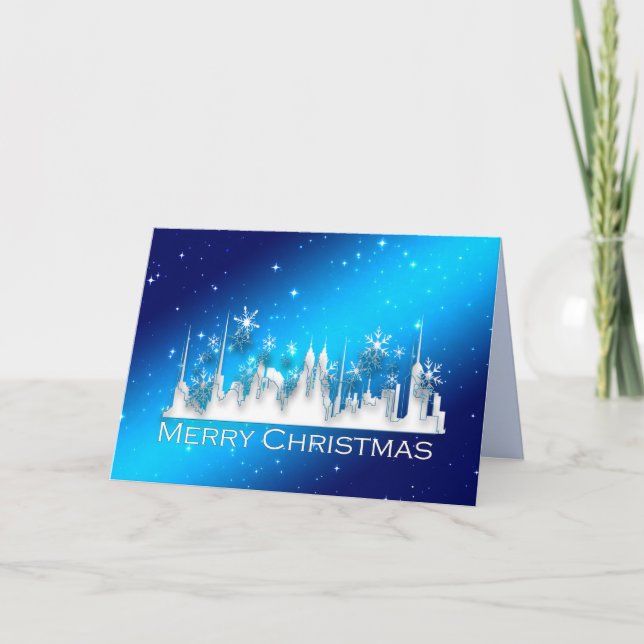 christmas in the city greeting card (Front)
