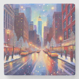 Christmas in the City Stone Coaster