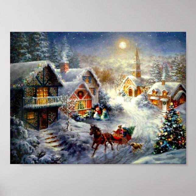 christmas in the community of small poster (Front)