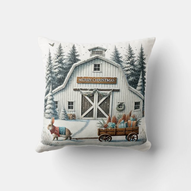 Christmas In the Country Cushion (Back)