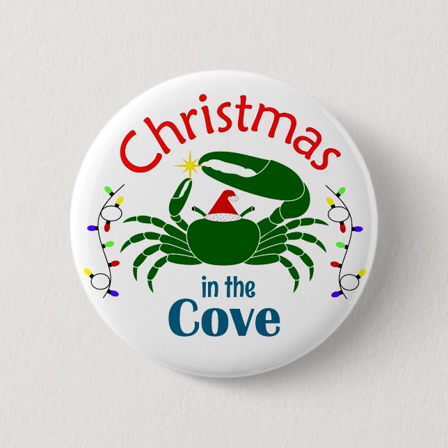 Christmas in the Cove Medium Button (Front)