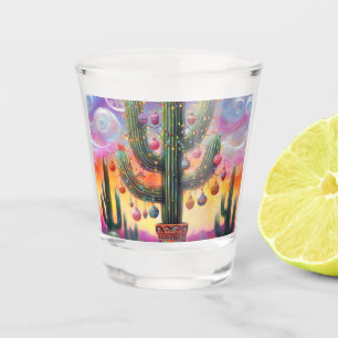 Christmas in the Desert Southwest Saguaro Cactus Shot Glass