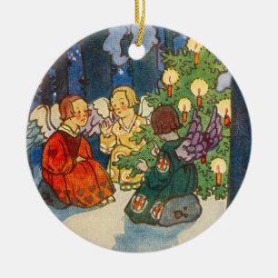 Christmas in the forest - Zdenek Guth  Ceramic Tree Decoration