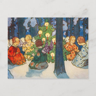 Christmas in the forest - Zdenek Guth Postcard