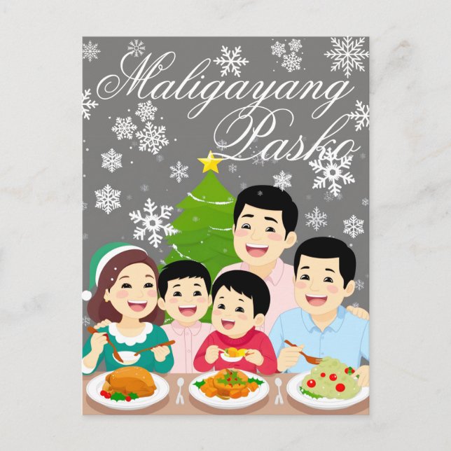 Christmas in the Philippines Maligayang Pasko '24 Holiday Postcard (Front)