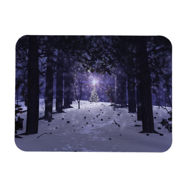 Christmas in the Pines Flexible Magnet (Horizontal)