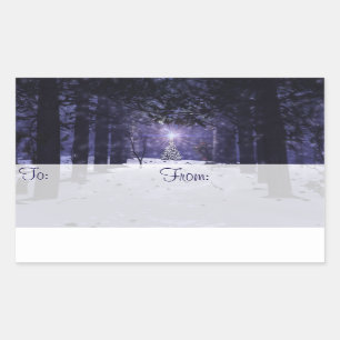 Christmas in the Pines Gift Tag Stickers