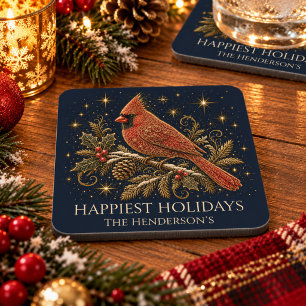 Christmas in the Stars Christmas Cardinal Coaster