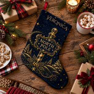 Christmas in the Stars   North Pole Large Christmas Stocking