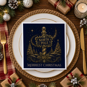 Christmas in the Stars North Pole Napkin