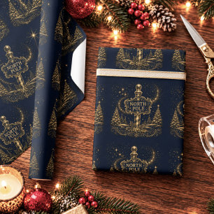 Christmas in the Stars North Pole Wrapping Paper