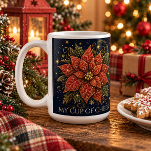 Christmas in the Stars Poinsettia Coffee Mug
