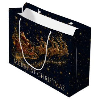 Christmas in the Stars | Santa's Sleigh Large Gift Bag