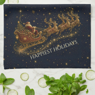 Christmas in the Stars | Santa's Sleigh Tea Towel