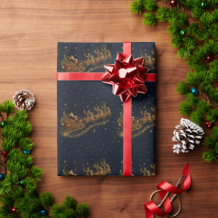 Christmas in the Stars Santa's Sleigh Wrapping Paper