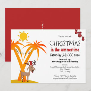 Christmas in the Summertime Party Invitation