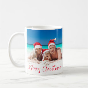 Christmas In The Sun Family Photo White Coffee Mug