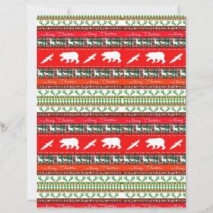 Christmas in the woods christmas craft paper