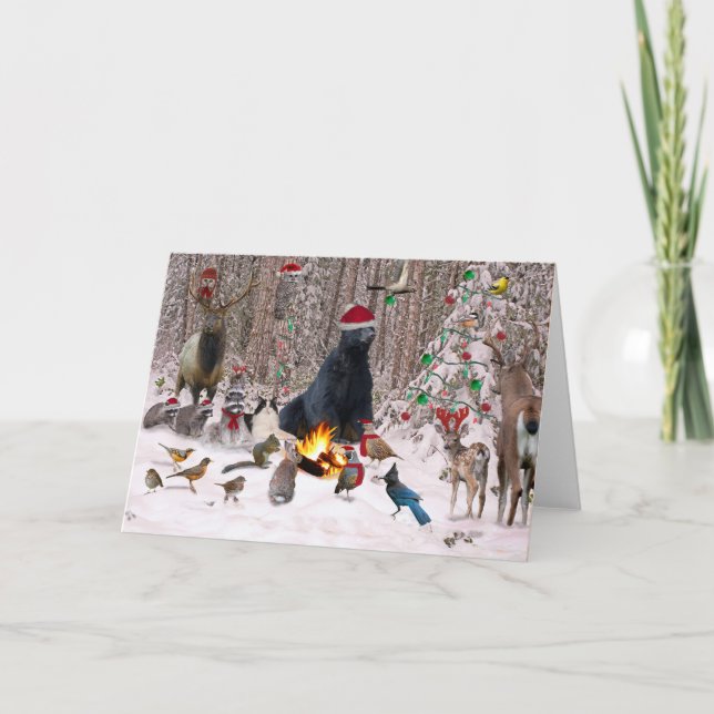 Christmas in the Woods Holiday Card (Front)