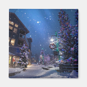 Christmas in Whistler Village, Canada   Magnet
