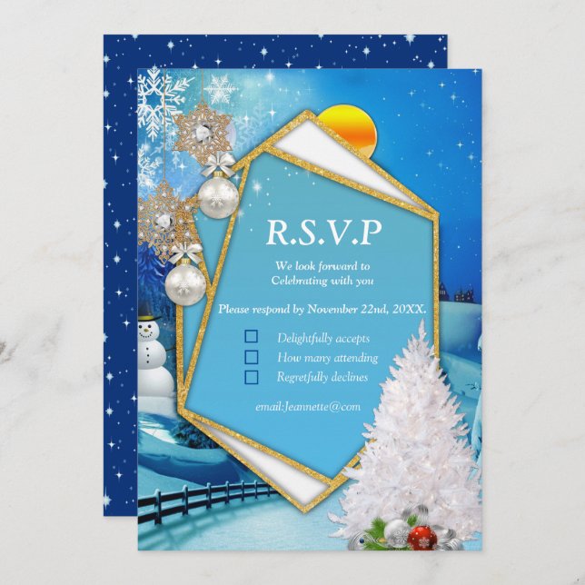 Christmas in Winter Collection Invitation (Front/Back)