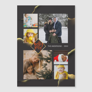 Christmas Inky Abstract Black Holly Jolly Photo