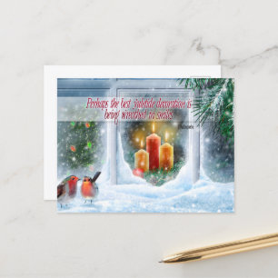 Christmas Inspirational Quote "Smiles" Postcard