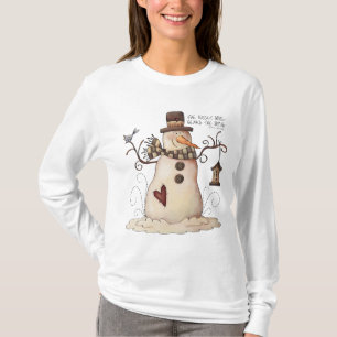 Christmas Inspirational snowman womens t-shirt