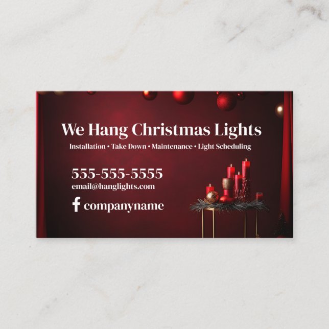 Christmas Installation Business card (Front)
