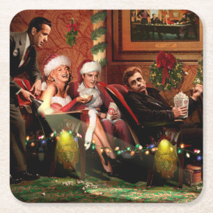 Christmas Interlude Square Paper Coaster