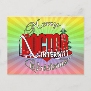 CHRISTMAS INTERNIST HOLIDAY POSTCARD