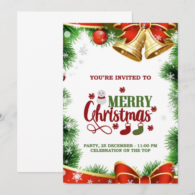 christmas invitation card (Front/Back)