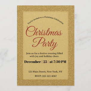 Christmas Invitation glitter late – Holiday Party 