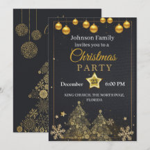 Christmas Invitation | Gold Invitation
